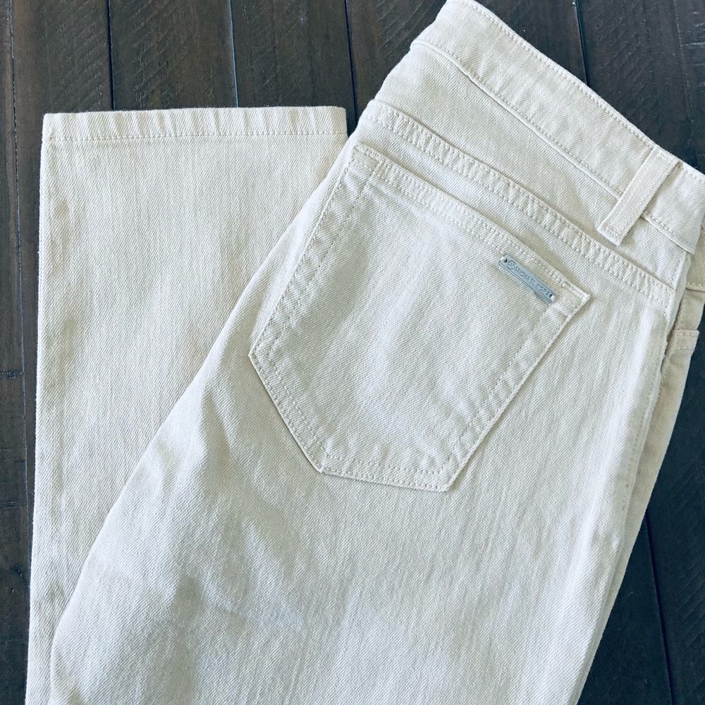 Michael Kors Cream Off White Denim Cropped Jean Capris 2 - Picture 5 of 5